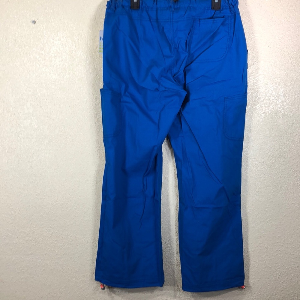 Certainty Nurse Scrubs Pants Blue L Petite NWT Pull On Pockets - Picture 5 of 8